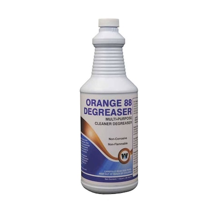 Warsaw Chemical Orange 88 Degreaser, Citrus Scent, 1-Quart, 12PK 20450-0000012